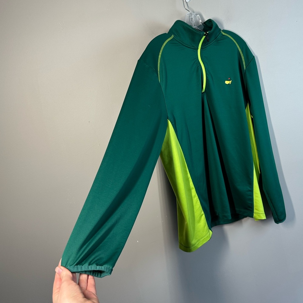 Masters Tech 1/4 Zip Pullover In Augusta Green Size XL Golf - Picture 9 of 13